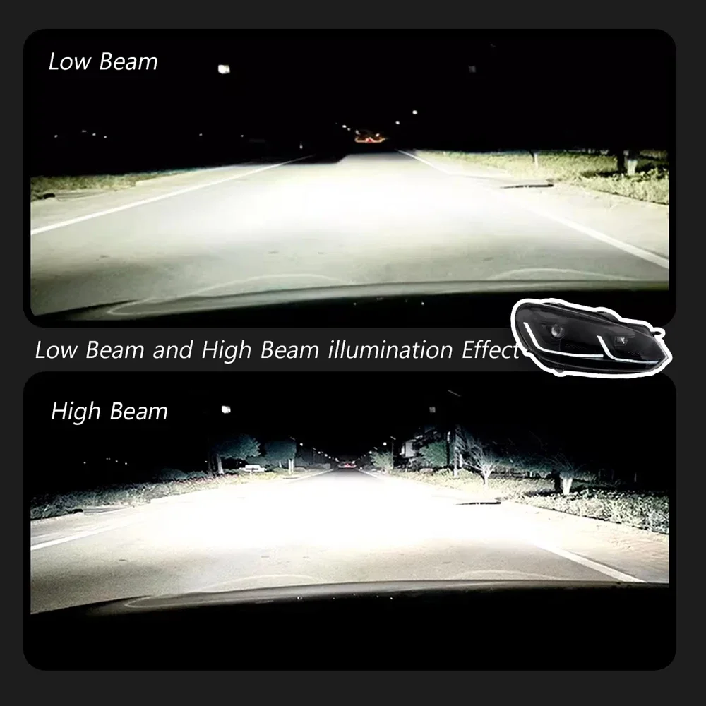

TYPY New LED Head Lamp Upgrade Modified For VW Golf 6 Mk6 Headlights 2009-2012 Dynamic Signal Head Lamp Auto Accessories