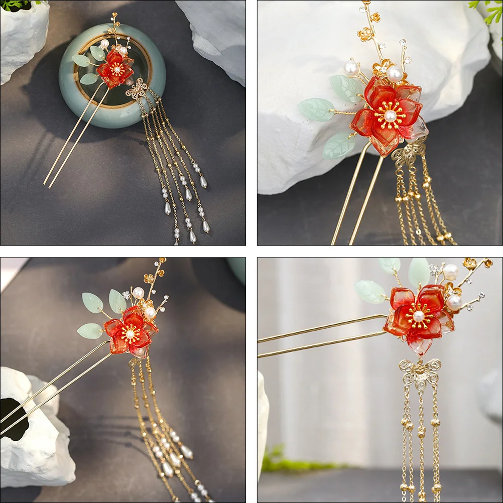 

Винтажная заколка для волос в китайском стиле с жемчужной палочкой для женщин, декоративная металлическая заколка для волос, ретро инструмент для волос для вечеринки