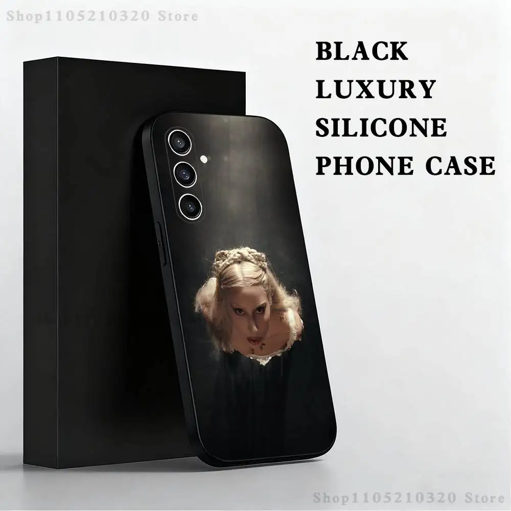 حافظة هاتف L-LADY G-GAGA MAYHEM لهاتف سامسونج S 25,24,23,22,30,21,10,9,Ultra,Plus,Lite,FE,4,5G حافظة ناعمة سوداء