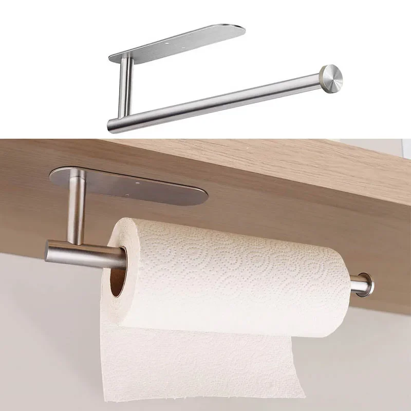33cm Paper Towel Holders For Kitchen,AdhesiveToilet Paper Holder,Tissue Dispenser,Cabinet Storage Organizer,Towel Rack For Home