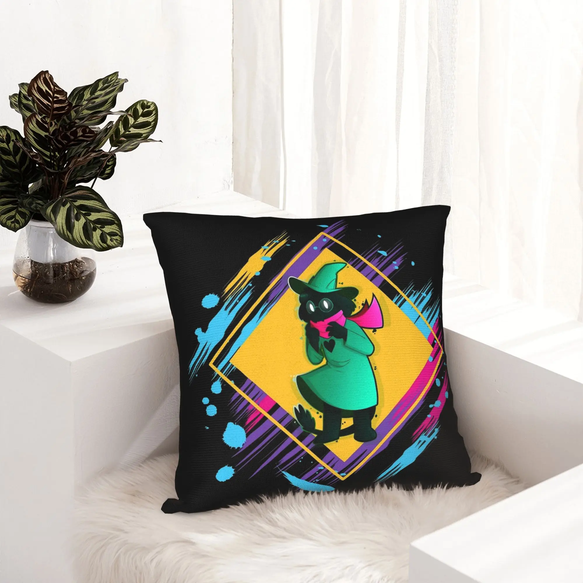 Deltarunes Kris Ralsei Susie Pillowcase Printed Cushion Cover Decor  Pillow Case Cover Home Square