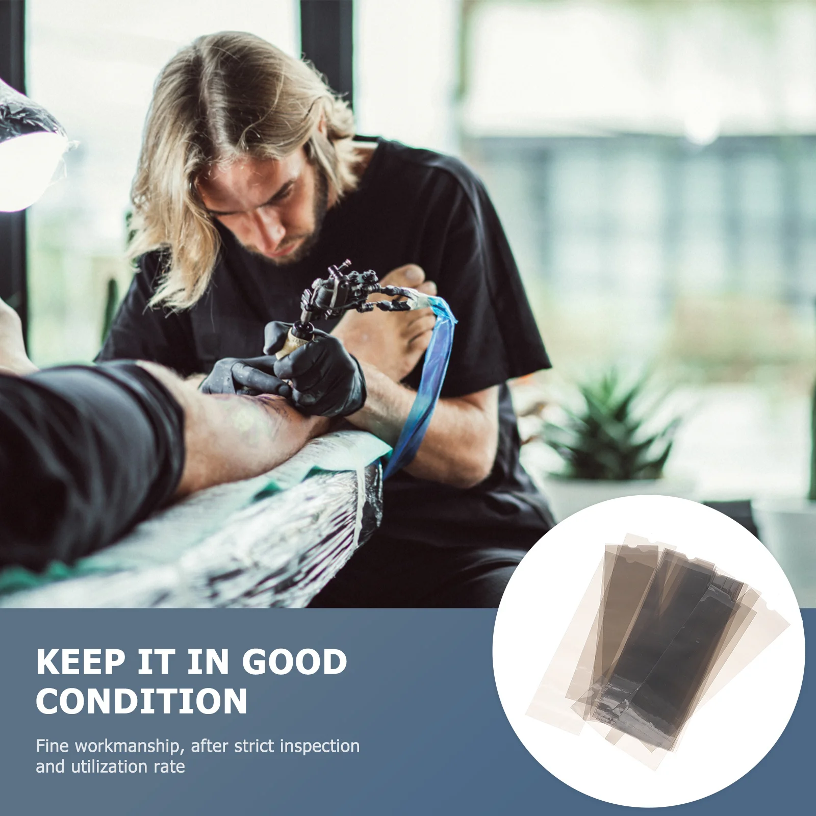 

200Pcs Disposable Tattoo Clip Cord Bags Protective Sleeves for Tattoo Equipment Keeps Cords Clean Safe during Tattooing Process