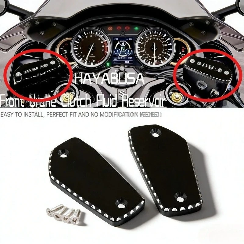 

3D For SUZUKI GSX1300R HAYABUSA 2021-2024 Brake Clutch Cylinder Reservoir Cover Motorcycle Accessories CNC Oil Fluid Cap