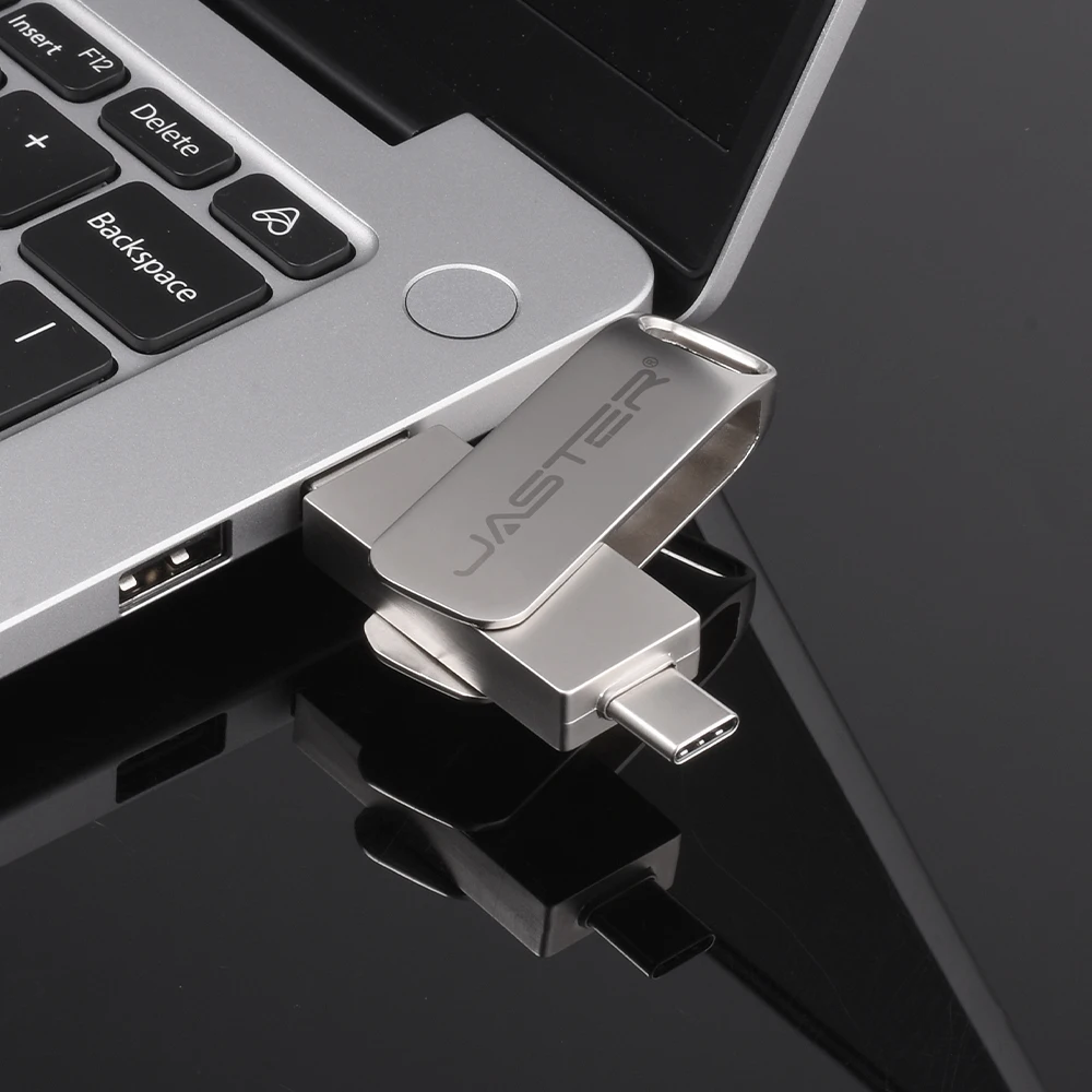 Unidad Flash USB TYPE-C, pendrive OTG giratorio de 64GB, 32GB, Mini Memory Stick de Metal para teléfono móvil, regalo creativo, envío gratis