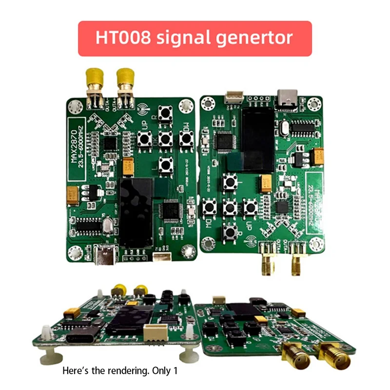 HT008 Signal Source MAX2870 STM32 23.5-6000Mhz Signal Generator Signal Source Supports Point/Sweep Mode