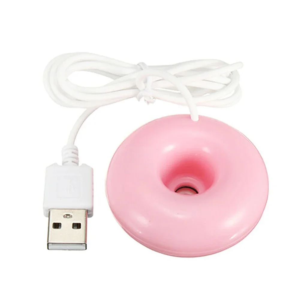 Donut Humidifier Mininature Portable Office Desktop Humidifier Round Air Diffuser For Home Desk Donut Style Steam Diffuser