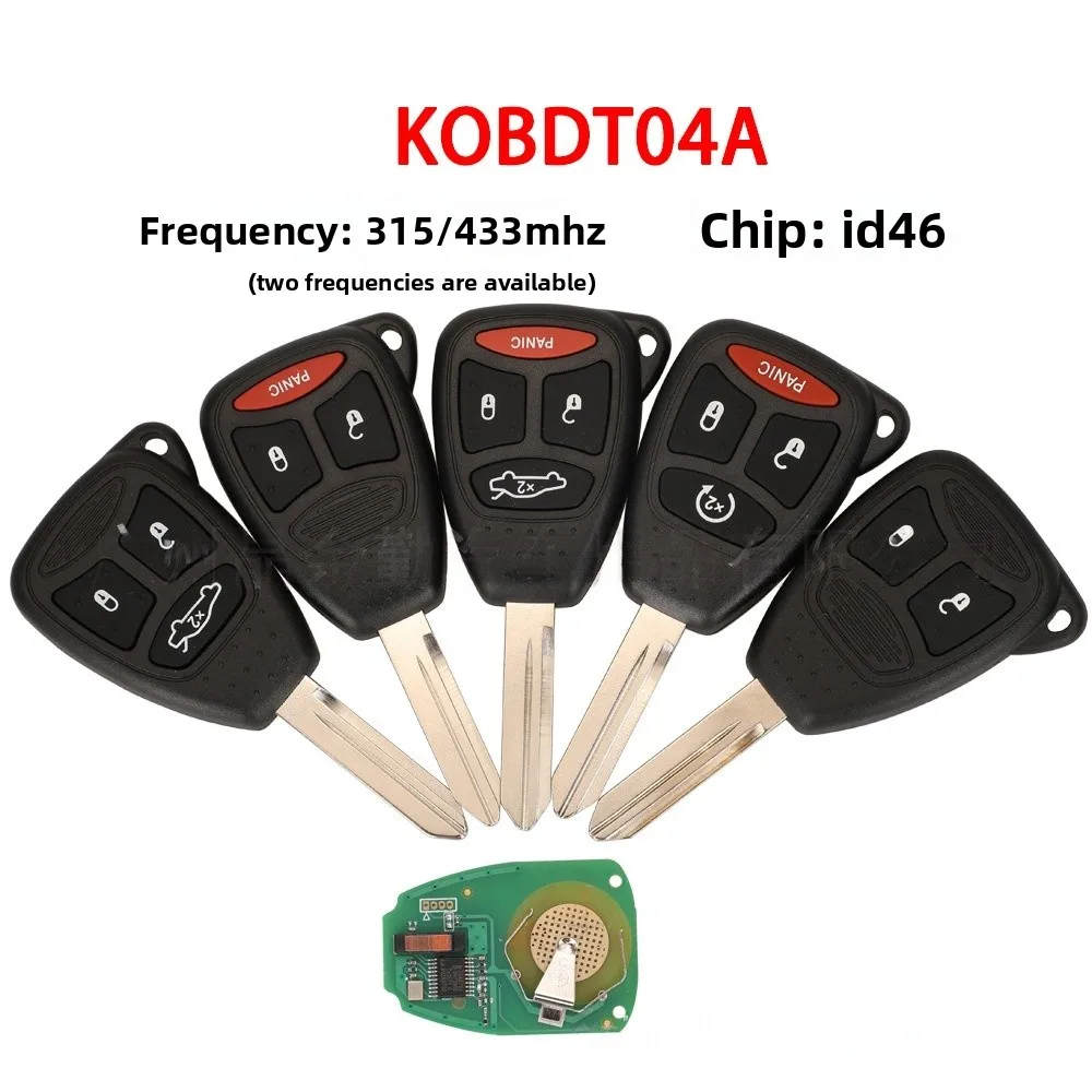 

KOBDT04A подходит для Jeep/Dodge/Chrysler, прямая плата, ключ дистанционного управления 315/433 МГц ID46