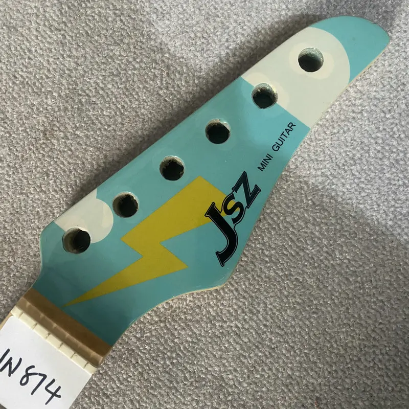 JN874 genuino JSZ MINI ST cuello de guitarra eléctrica 24 trastes mano derecha 564MM escalas longitud personalizada incrustación Trussrod de cuello talón DIY