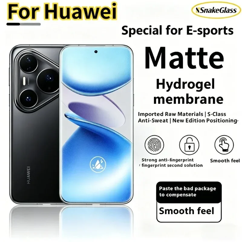 3 Stück Matte Hydrogel-Folie für Huawei Pura 80 70 Pro Plus P60 P50 P40 P30 P20 Pro Vollständige Abdeckung Kratzfester Displayschutz