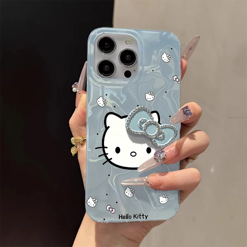 3D Bowknot مرحبا كيتي الحال بالنسبة ممن لهم A6 A16 A78 A58 A76 A96 A77S A94 A5 A9 A54S A77 4G A16S A53 A33 A3S A5S A7 A12 F19 Pro غطاء #4