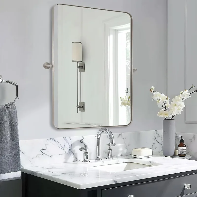 Chrome Pivot Bathroom Mirror, 22