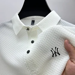 High quality men's clothing Short sleeve T-shirt quick drying breathable business casual sweat absorbent shirt Casual POLO shirt