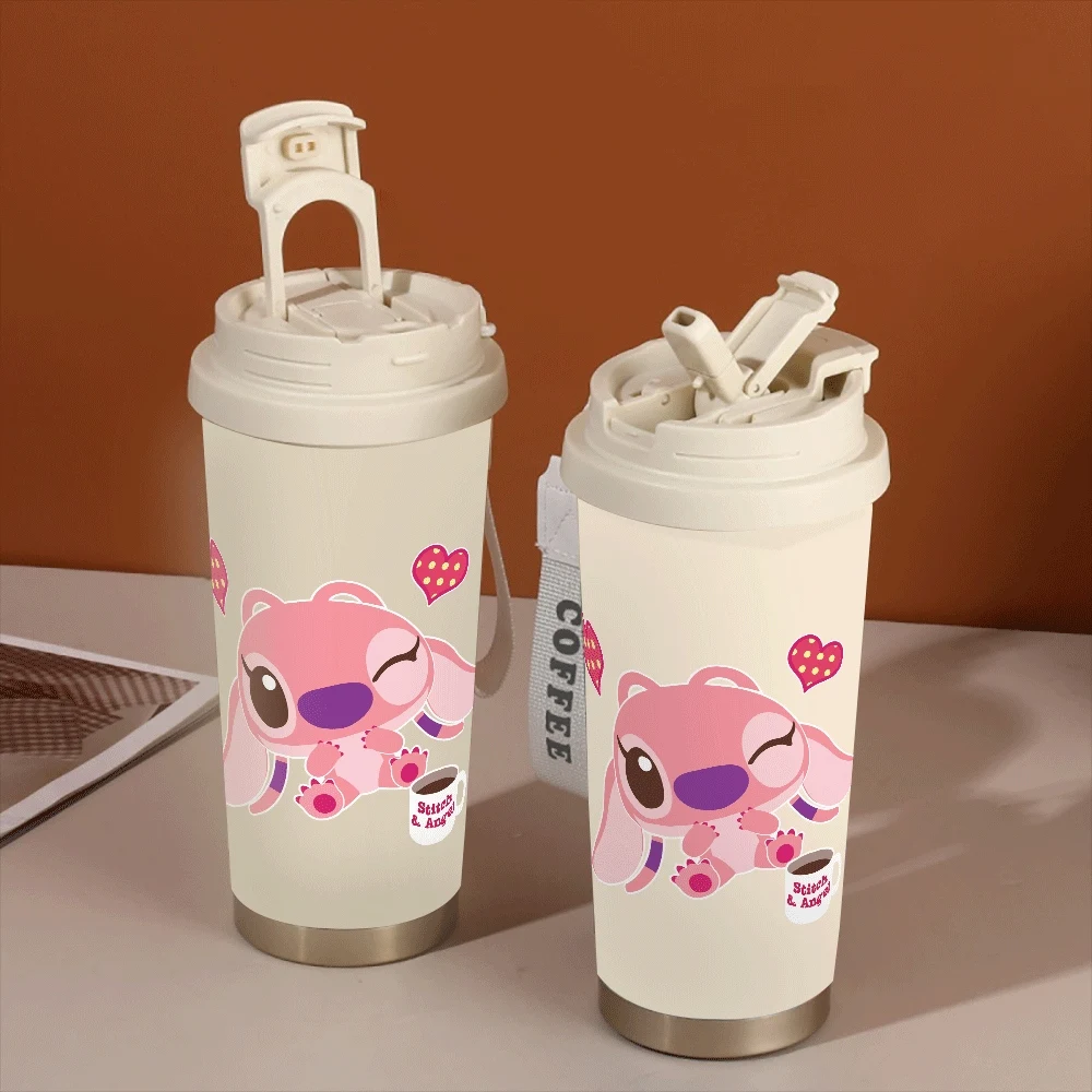 

Stitch Series Portable Student Water Cup Straw Drinking Girls Drinking Cup Bottle 304 Stainless Disney Lilo & Stitch