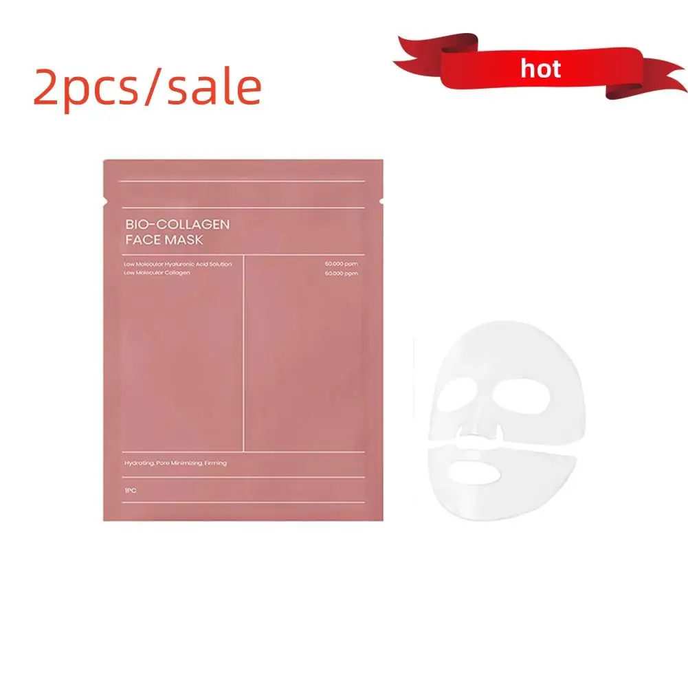 

2PCs Bio Collagen Face Mask Shrink Pores Deep Hydrating Overnight Mask Moisturizing Refreshing Brightening Face Skin Care mask