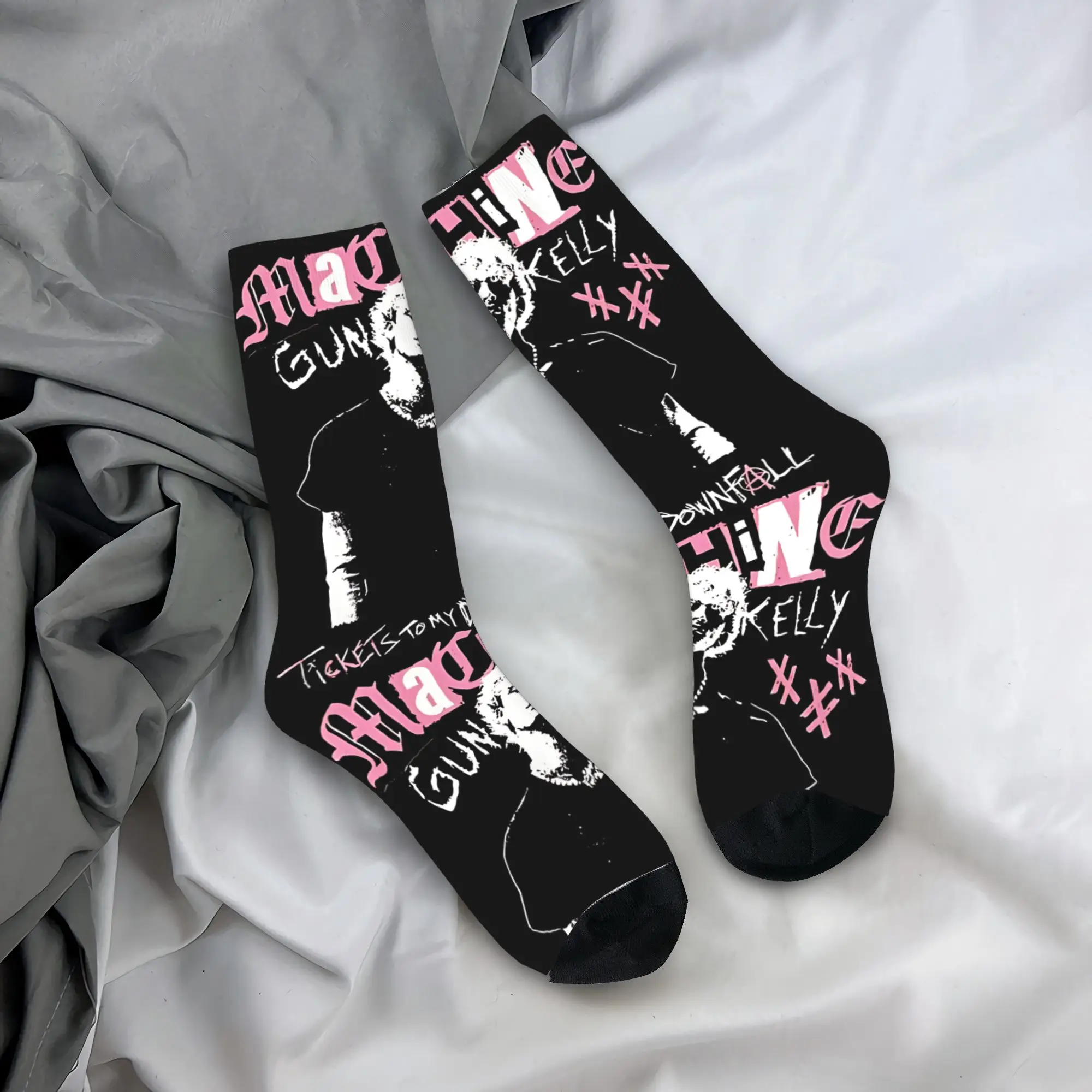 New Men's Socks Harajuku MGK Machine Gun Kelly Sock Polyester  Sport Women Sock Spring Summer Autumn Winter