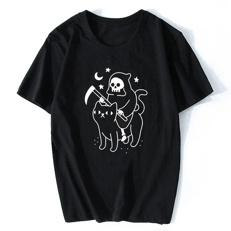 Grafik T Shirt Sommer Streetwear Frauen Lustige T-shirts Frauen Street Style Retro Lustige Horror Schädel Harajuku Streetwear Tops Tees