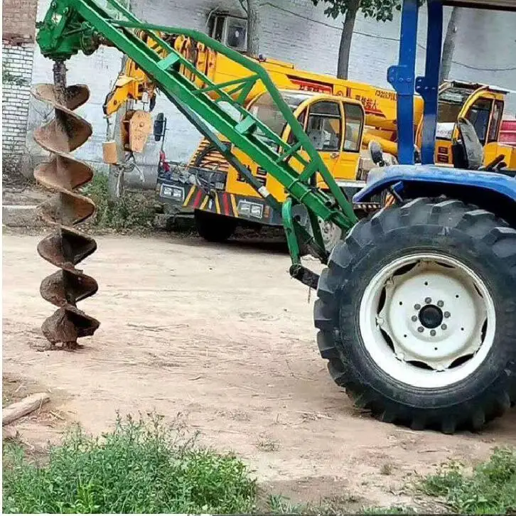 Small Tractor Rear PTO Power Mounted Earth Digging Machine Post Hole Digger for the Farm