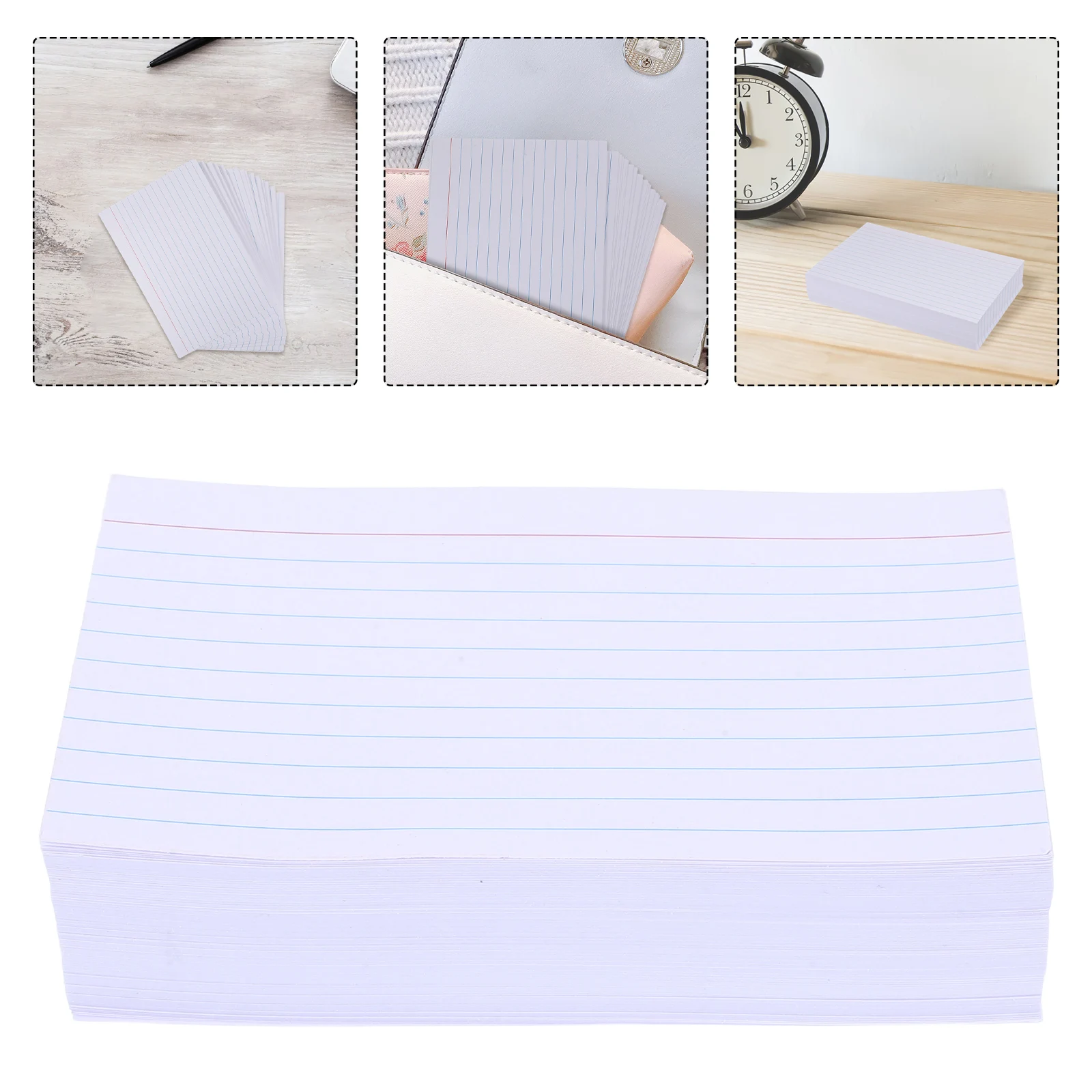 

200pcs Blank Index Cards Lined Note Cards For Studying Portable Flashcards Students Study Supplies College Office Use Stationery