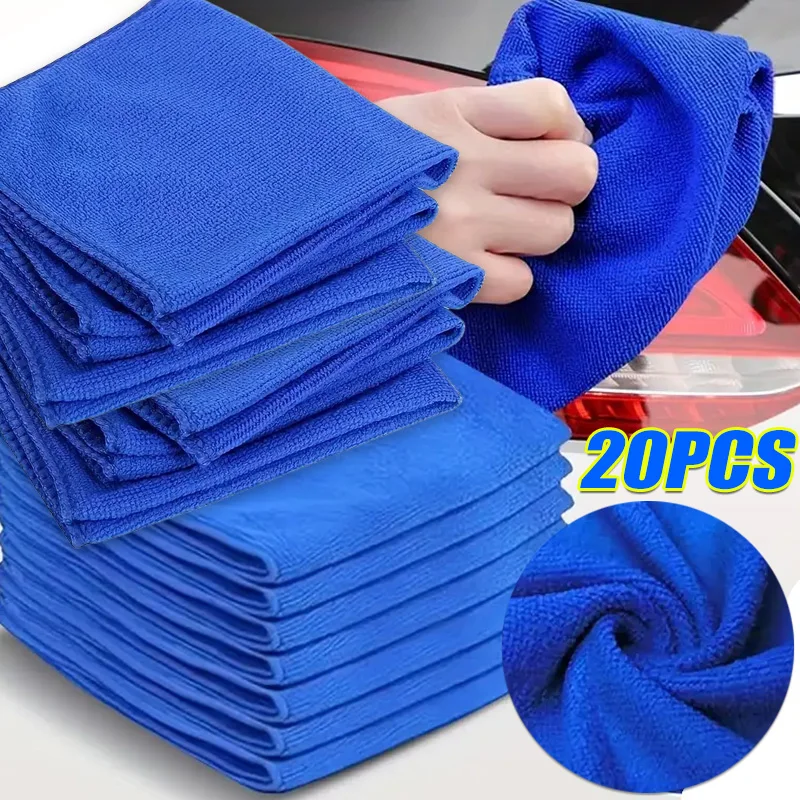 1-20Pcs Microfiber Towels Car Wash Drying Cloth Towel Household Cleaning Cloths Auto Detailing Polishing Cloth Home Clean Tools