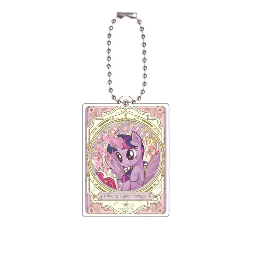 My Little Pony Fluttershy Twilight Sparkle Anime Peripheral Cartoon Cute Key Chain Decoration Hanging Chain Girl Holiday Gift