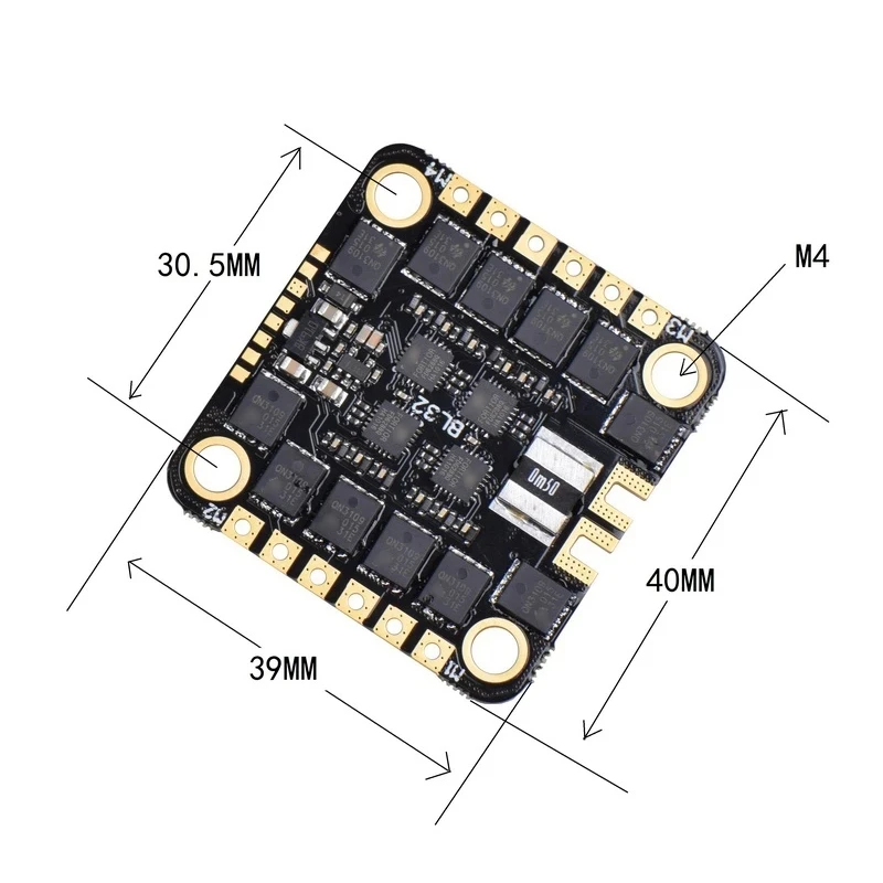 BL32-40A 3-6S Blheli 32 4 In 1 Brushless ESC Dshot1200 5V BEC 30.5X30.5MM For RC Drone FPV Racing RC Parts