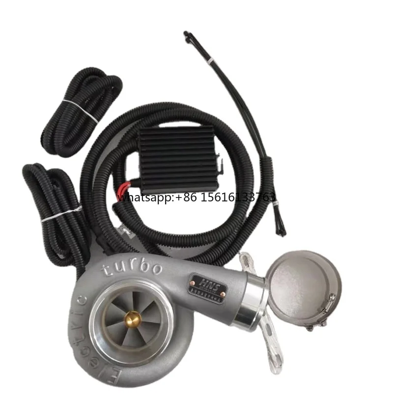 Electric Turbocharger Supercharger Kit Thrust Motorcycle Electric Turbocharger Air Filter Intake for All Car Improve Speed 12v