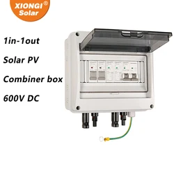 Solar photovoltaic PV Combiner Box With Lightning Protection 1 input 1 out DC 600V Fuse MCB SPD IP65 Waterproof Boxes Wholesale