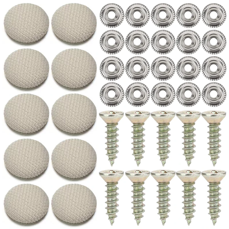 1/5/10Pcs Car Roof Fixing Buckles Headliner Cloth Fabric Rivets Retainer Buckle Fastener Fixer Caps Auto Interior Accessories