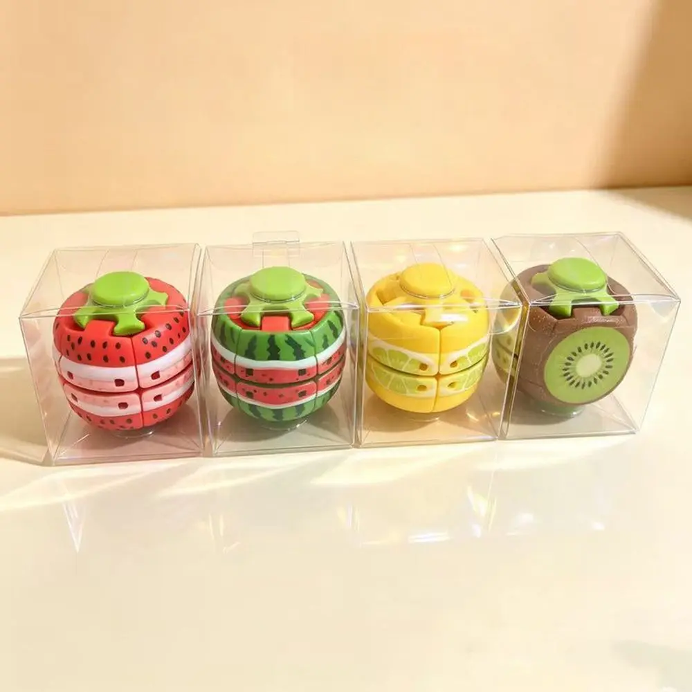 New PP Fruit Spinner Fruit Shaped 3D Printed Fidget Spinner Press and Rotate Random Style Stress Relief Ball Fidget Play