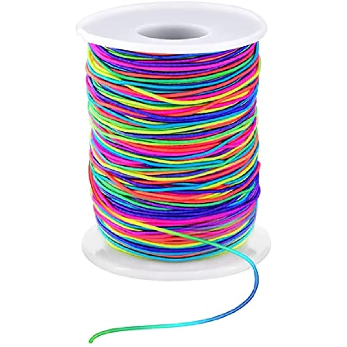 Buntes Geflechtseil, mehrkerniges Regenbogen-Schmuckseil, Perlenband