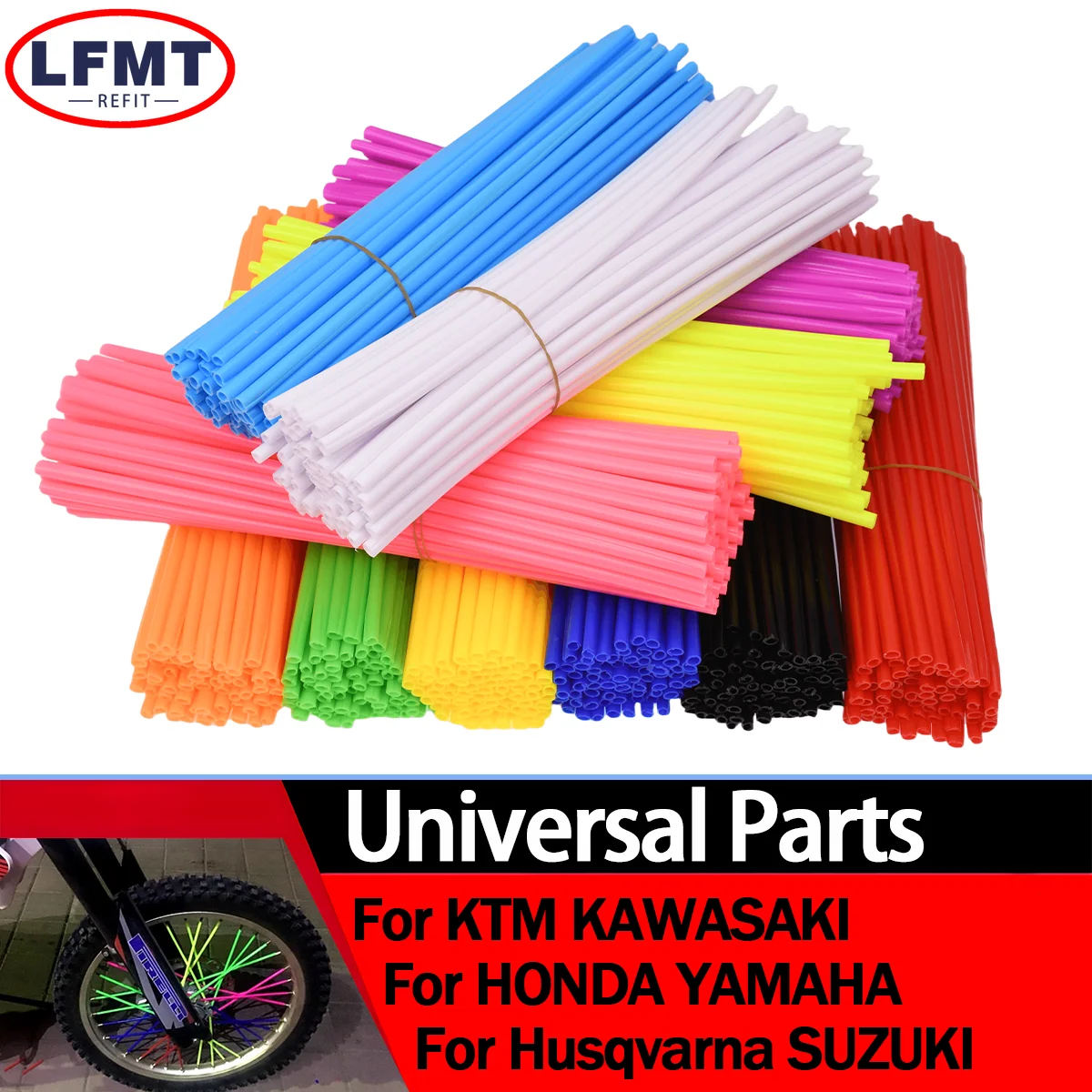 

36pcs Motocross Wire Wheels Universal Color Spoke Sleeve Spoke Wire Sleeve Color Plastic Cover Motocross