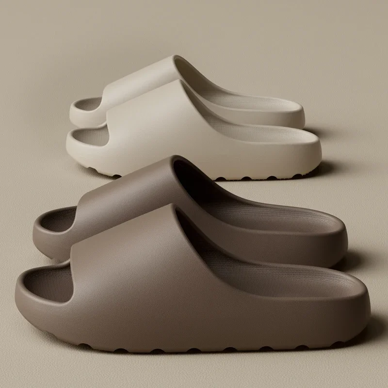 Ropa deportiva para exteriores para hombre, chanclas de EVA de suela gruesa, zapatillas antideslizantes para el baño en casa, zapatillas de coco, se siente como pisar en la caca