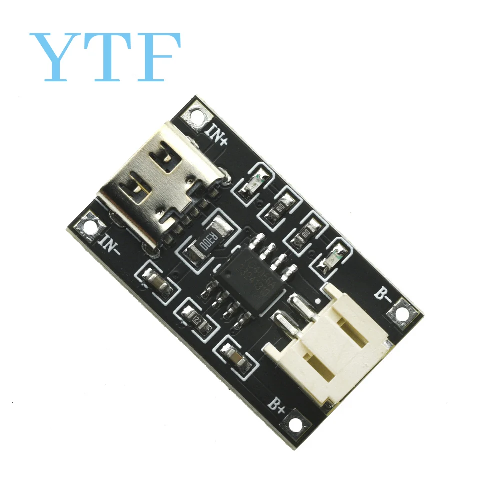 TP4056 3.7V Lithium Battery Charging Module 1A USB Type-C Port PH2.0 Terminal Overcurrent Protection Board