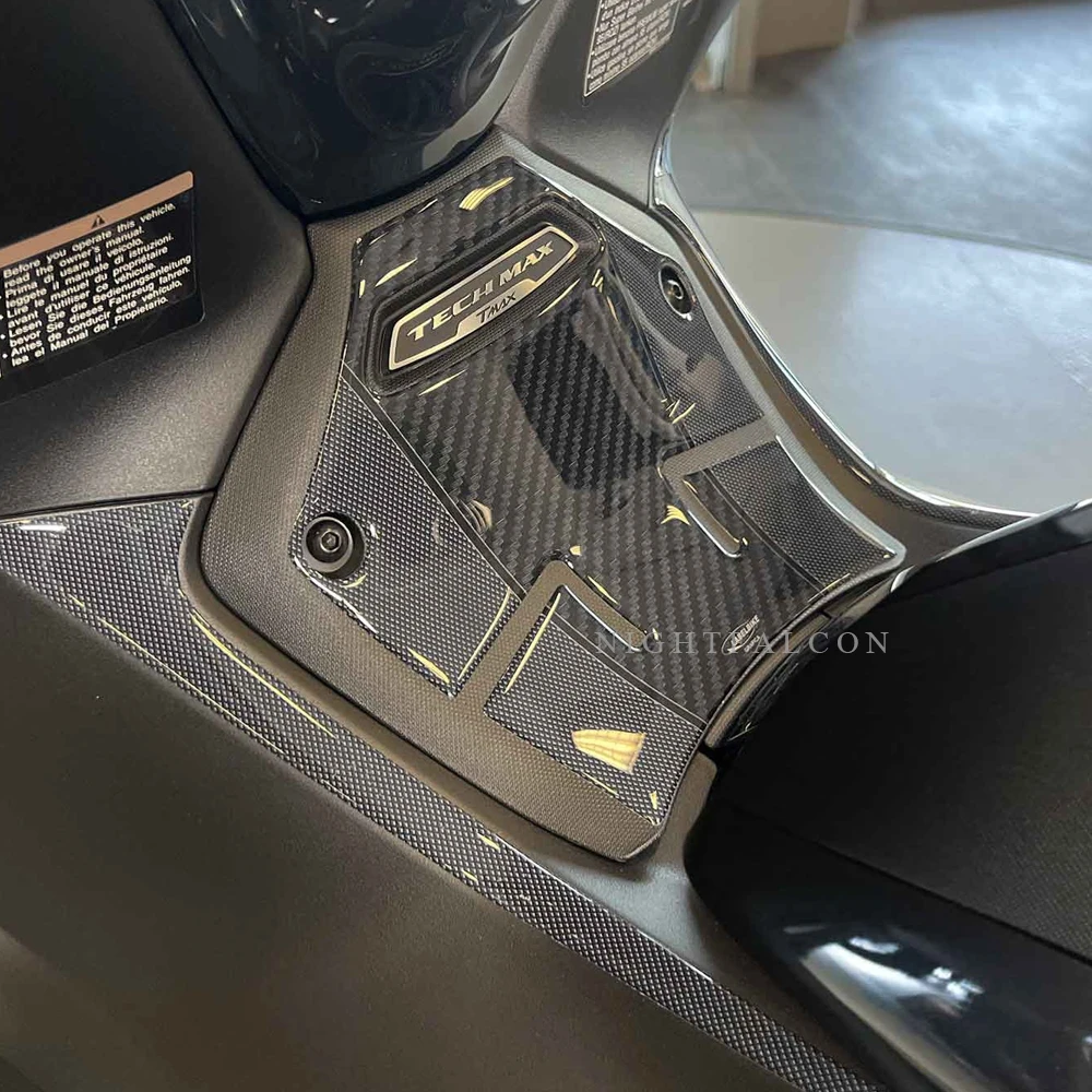 3D Tanque Pad Adesivos para Yamaha Tmax 560, Adesivo de Proteção Pedal Central, Óleo e Gás Protector Cover Decoração, 2022