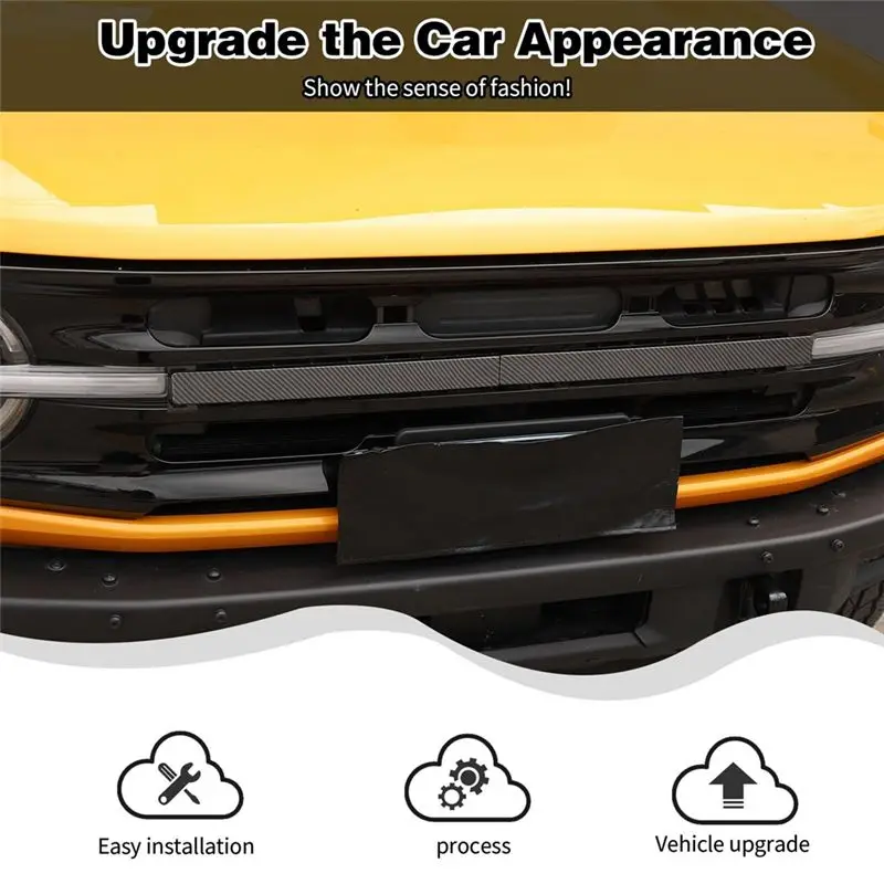 Superior-Front Center Grille Trim For Ford Bronco Bronco Grille Insert Cover