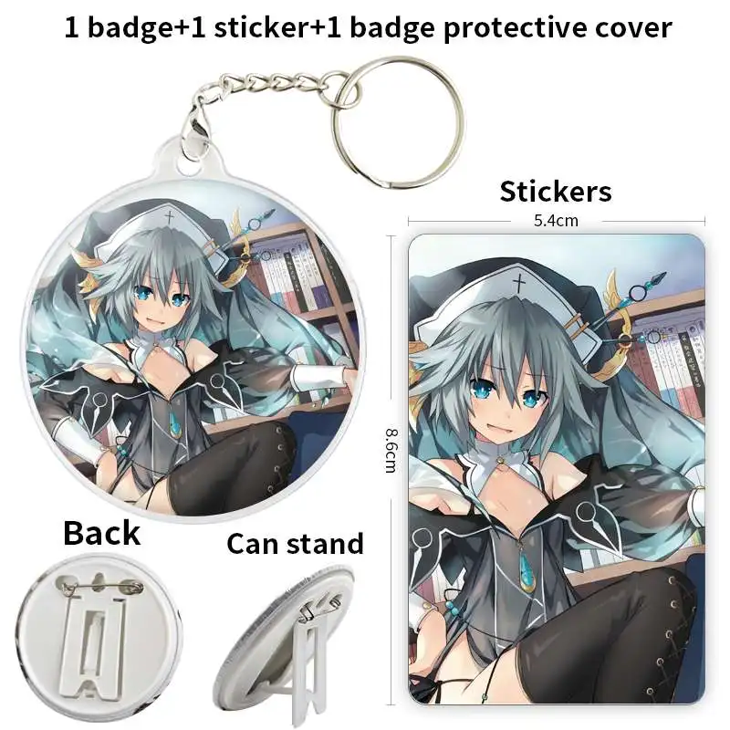 Honjou Nia Anime Character Game Soft Button Badge Brooch anchor Peripherals Pin Peripheral Cosplay Jewelry Metal FashionFashion