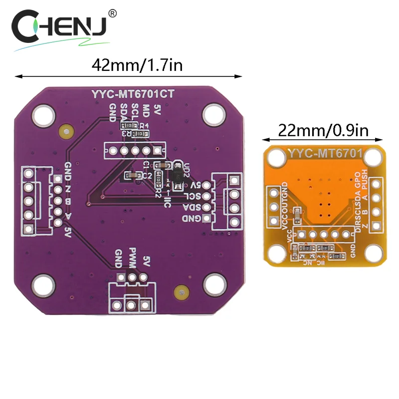 1pc Magnetic Encoder MT6701 Magnetic Induction Angle Measurement Sensor Module 14bit High Precision Can Perfectly Replace AS5600