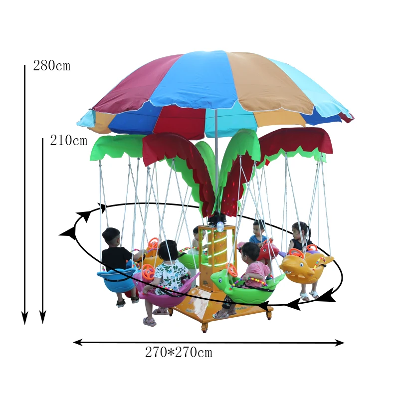

Attraction Garden Kids Game Swing Fish Kids Amusement Park Rides Merry Go Round Carousel