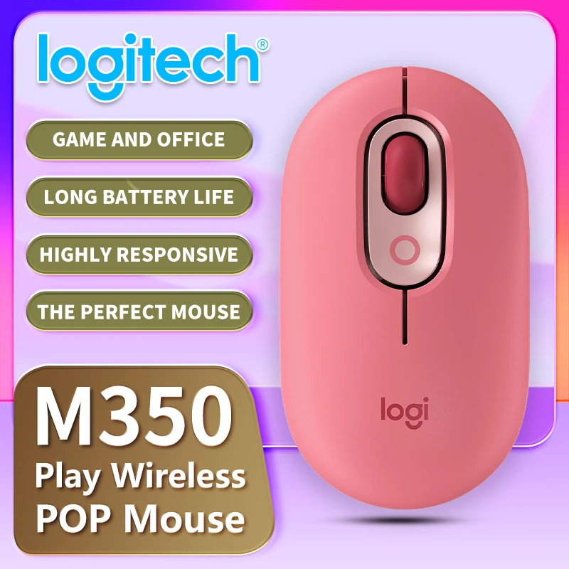 

Оригинальная мышь Logitech M350POP, профессиональная игровая мышь, сверхчувствительная офисная мышь, подходящая для ноутбуков и настольных компьютеров