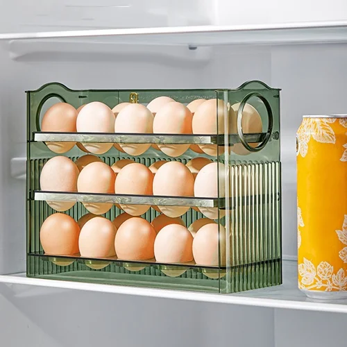 

1Pc Egg Storage Box Egg Fresh-Keeping Case Holder Tray Refrigerator Side Door Containers Dispenser New Kitchen Storage Boxes