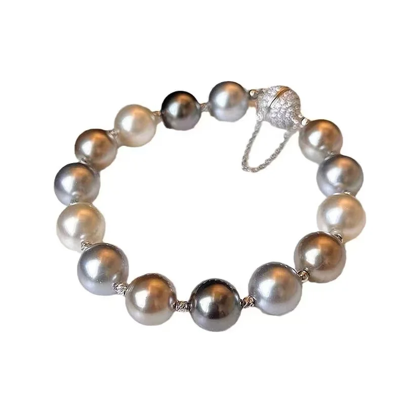 High end Color Bead Pearl Magnetic Buckle Bracelet 2024 New Jewelry For Women Luxury Accessories Wedding Party Unusual Bracelets