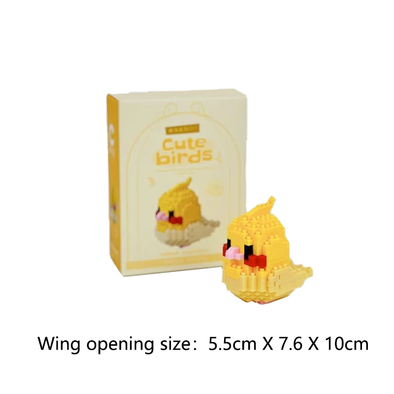 Mini Building Blocks 3D Bird Series Cute Parrot Model Bricks Set Assemble Kawaii  Kids Gifts Table Decor Toys