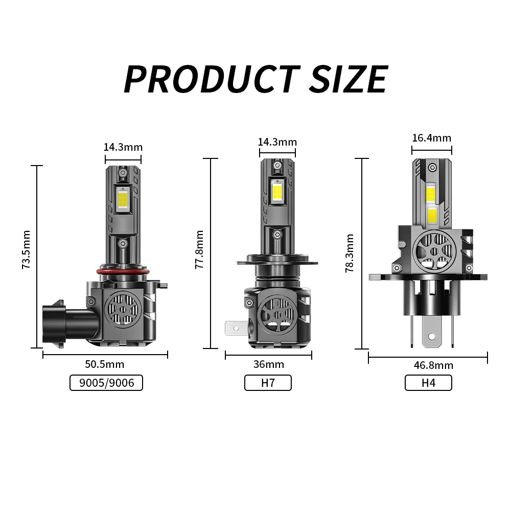 NEW H7 LED Headlamp 6500k 100W 24000LM High Power H4 Motorcycle headlight error free HB4 LED HEADLIGHT hb3 9005 9006 headlamp