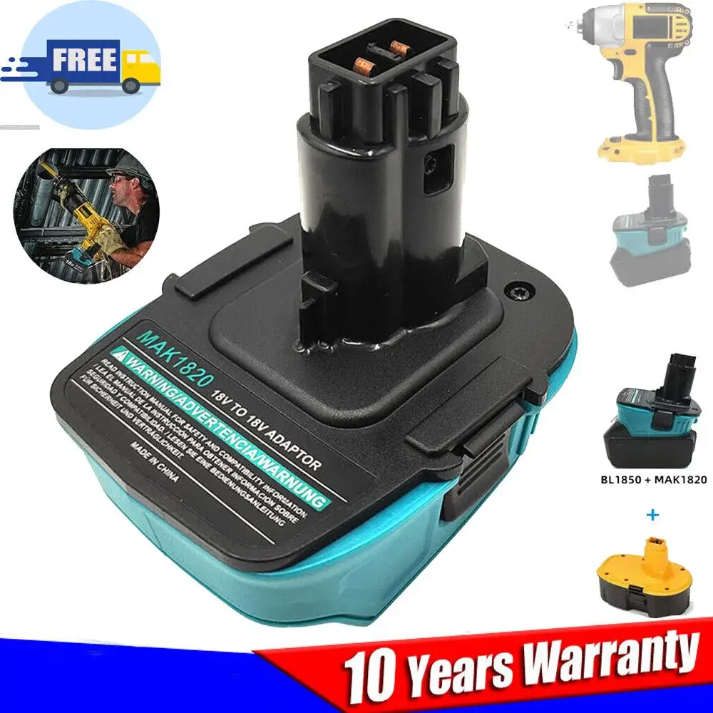 Adaptador de Bateria para Makita Dca1820 18v Compatível com Makita Lithium Battery Convert Tool para Dewalt Dca1820 Dc9180 Dc9096