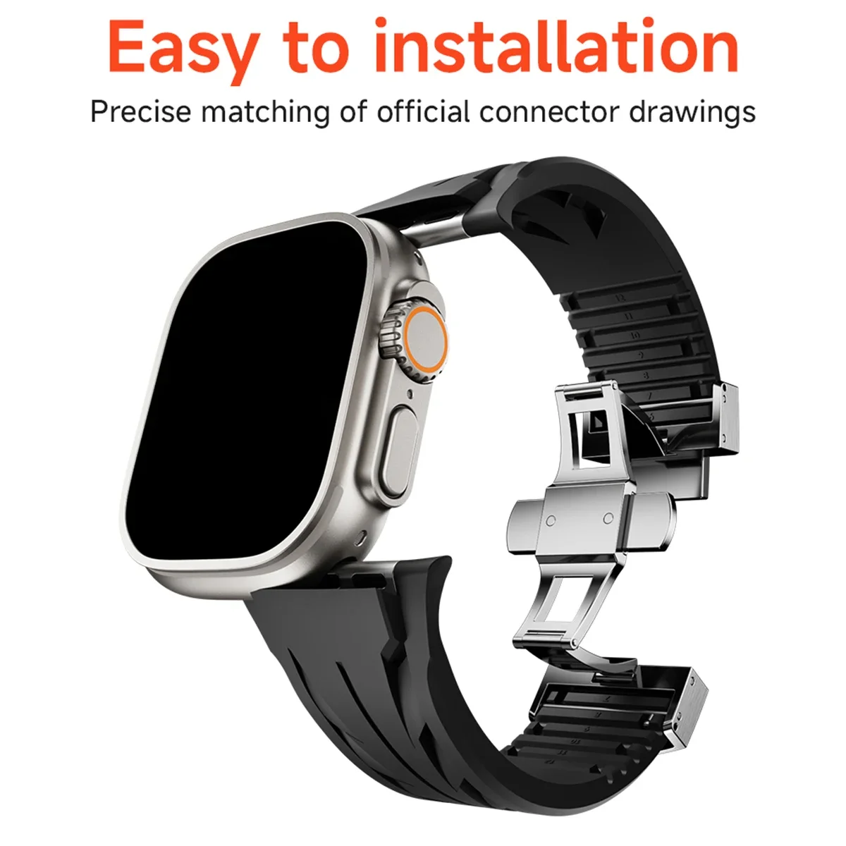 الرياضة سيليكون ل أبل الترا 2 49 مللي متر حزام رجل سوار Iwatch سلسلة 10 9 8 7 Se 4 5 6 44 مللي متر 45 مللي متر 46 مللي متر 316L الصلب مشبك