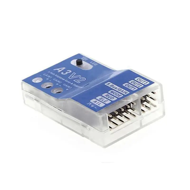 【SURPISE】2X 3 Axis Gyro A3 V2 Flight Controller Stabilizer For RC Airplane Fixed-Wing Copter Aircraft Model Enhanced Stability