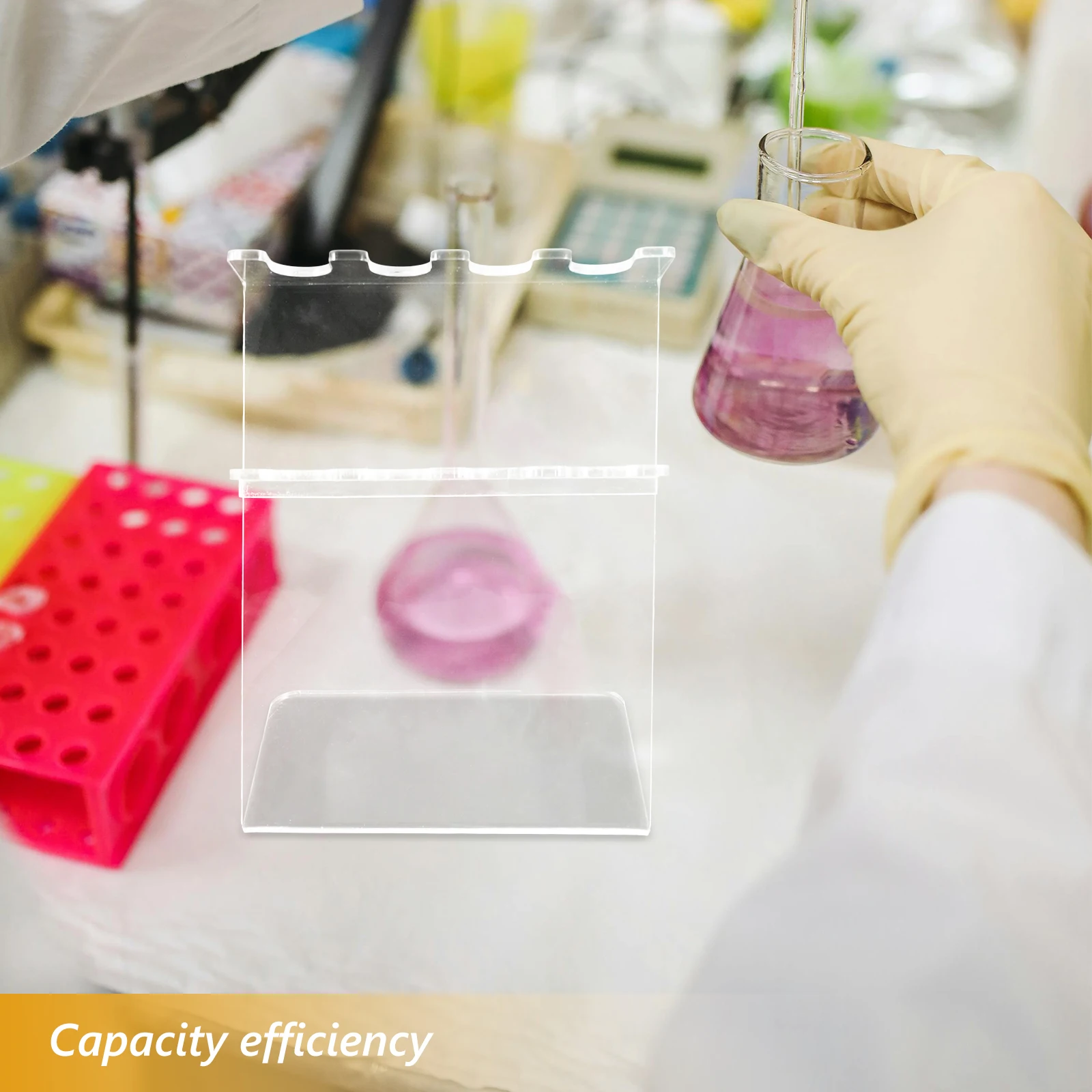 

Pipette Stand 4 Slot Acrylic Z Shape Lab Equipment Space Saving Scientific Tool Rack Experiment Holder Teaching Devices