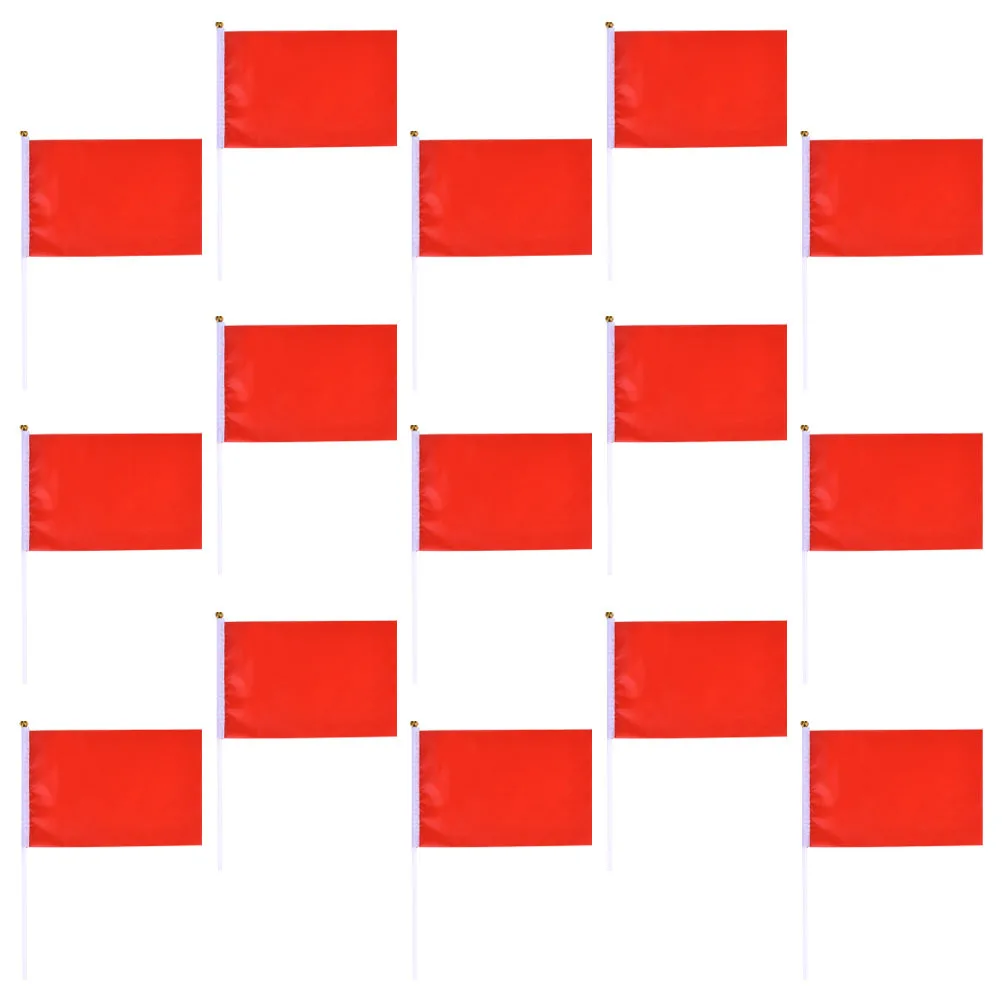 

25Pcs Solid Color Flags Small Plain Banners for Parades Grand Opening Celebrations DIY Graffiti Red Plain Flag