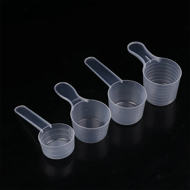 Multi Specification Milk Powder Spoon 10Pcs Transparent Plastic ML Graduated Measuring Scoop For Kitchen Baking Daily Use
