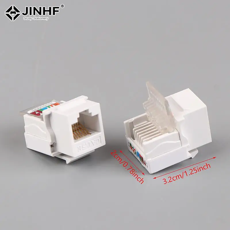 5pcs RJ45 Connector Information Socket Computer Outlet Cable Adapter Jack Tool-free CAT5E UTP Network Cable Adapter Replacement